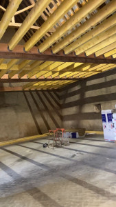 Photo de galerie - Création d'un plafond dans une grange.