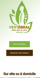 Photo de galerie - J ai créer ce site vitrine : vertébral.fr de masseur a domicile avec prise de rdv. 