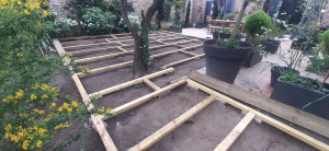 Photo de galerie - Réalisation d une structure pour terrasse bois 
