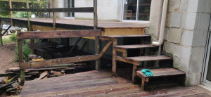 Photo de galerie - Rénovation terrasse bois suspendu