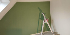Photo de galerie - Travaux de peinture, la dépose du papier existant réparation des murs et finir par des peintures de finition de bonne qualité technique 