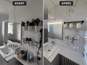 Photo de galerie - Revêtement murale pvc effet marbre