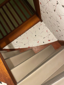 Photo de galerie - Tapisserie cage d escaliers est couloir 