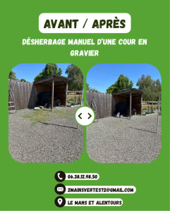 Photo de galerie - Désherbage avant/après