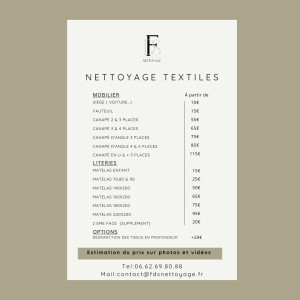 Photo de galerie - Nettoyage tout textiles et leurs tarifs 