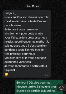 Photo de galerie - Retour parent d’élève 4eme