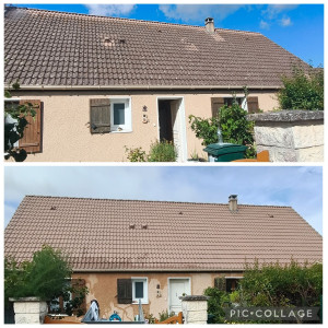 Photo de galerie - Nettoyage toiture hydrofuge incolore