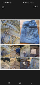 Photo de galerie - On a tous des jeans percés au niveau des poches dos...
Ne  les jetez  plus, c'est réparable!!!!
C'est presque comme neuf?
La preuve en image...