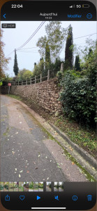 Photo de galerie - Mur en pierre, qui était envahi par le lierre