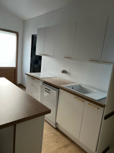 Photo de galerie - Pose de cuisine avec îlot central 
