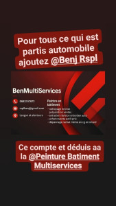 Photo de galerie - Pour tout service domestique ou segond oeuvre 
 intérieur extérieur n'hésitez pas 