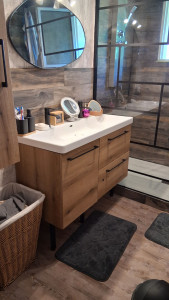 Photo de galerie - Montage meuble en kit salle de bain 