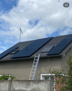 Photo de galerie - Installation de 12 panneaux 6kw sur ardoises 