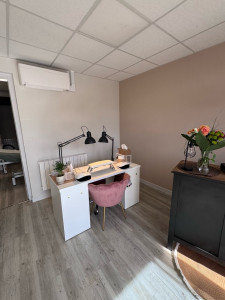 Photo de galerie - Enduit décoratif dans un salon de beauté 