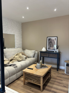 Photo de galerie - Peinture du parement et peinture murs plafond 