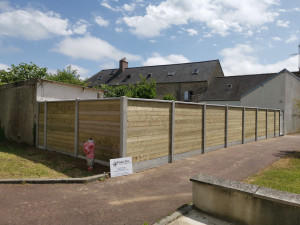 Photo de galerie - Clôture bois béton