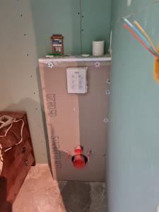 Photo de galerie - Pose et installation WC suspendu et habillage