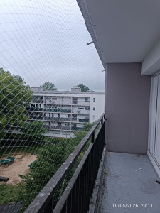 Photo de galerie - Après montage Filet pour balcon 