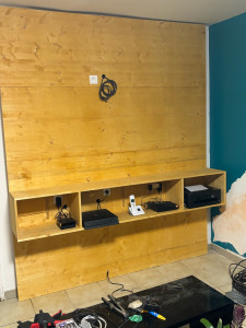 Photo de galerie - Création d’un meuble télé sur mesure