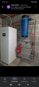 Photo de galerie - Installation pompe à chaleur air-eau avec production d'eau chaude intégrée