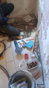 Photo de galerie - Modifications des arrivées d'eau baignoire 