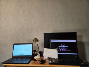 Photo de galerie - Deux Thinkpad en réseau dans mon bureau un i5 et un i9