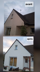 Photo de galerie - Installation rive zinc sur mesure 
peinture ravalement 