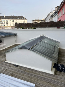 Photo de galerie - Réfection toit en verre fissuré ( avant ) 