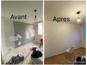 Photo de galerie - Rénovation une mur chambre 