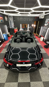 Photo de galerie - Polissage et céramique carrosserie + nettoyage intérieur et traitement des cuirs pour cette BMW M4