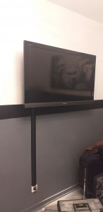 Photo de galerie - Pose de tv au mur