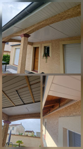 Photo de galerie - Réalisation d'habillage sous-face PVC, bandeaux alu laqués.