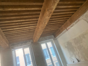 Photo de galerie - Sablage d’un plafond à la française 