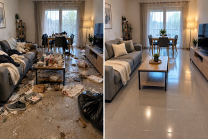 Photo de galerie -  Une belle transformation ! Nettoyage en profondeur et remise en état pour retrouver un intérieur propre, sain et agréable à vivre.  NB Nettoyage 31 – Votre satisfaction, notre priorité.