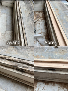 Photo de galerie - Rénovation d’une pièce d’appui de fenêtre.