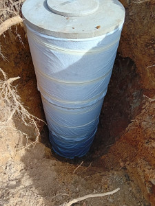 Photo de galerie - Création de puisard pour la récupération des eaux pluviales 