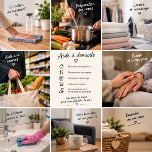 Photo de galerie - Besoin d'un coup de main au quotidien ? Je suis disponible pour vous accompagner dans différentes tâches : entretien de votre logement, courses, repas, repassage et aide au quotidien. N'hésitez pas à me contacter pour en discuter ?
