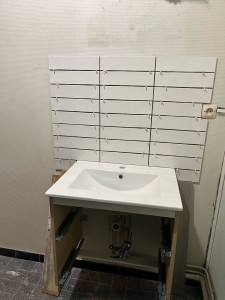 Photo de galerie - Pose d’une vasque et faillance 