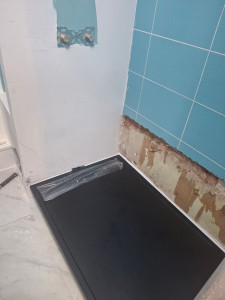 Photo de galerie - Pose d'un receveur de douche 