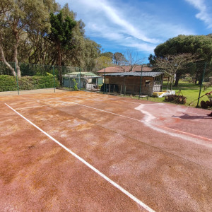 Photo de galerie - Nettoyage terrain de tennis avant 