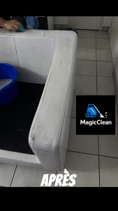 Photo de galerie - Après nettoyage canapé traitement en cuir 