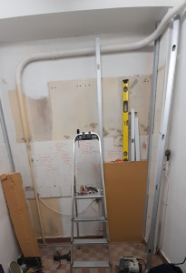 Photo de galerie - Projet d’aménagement, AVANT : isolation, plâtrerie, peinture, pose de mobilier