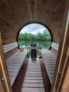 Photo de galerie - Sauna extérieur montage terminer 