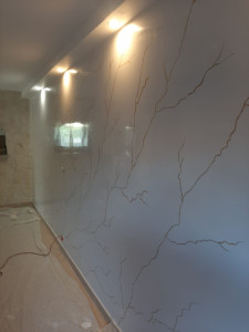 Photo de galerie - Tadelakt ( stucco) effet marbre.