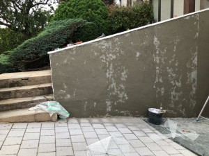 Photo de galerie - Rénovation mur extérieur garage suite à des infiltrations 