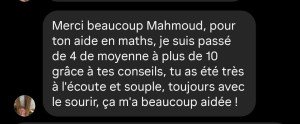 Photo de galerie - Un retour positif de la part de mon élève qui était en seconde après un accompagnement adapté durant les 4 derniers mois de l'année scolaire 2024-2025 !