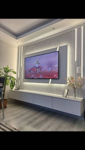 Photo de galerie - Meuble TV ?❤️placoplatre ✅peinture ✅montage meuble✅ meuble TV ❤️?