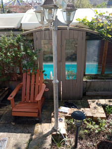 Photo de galerie - Pose de lampadaire extérieur 