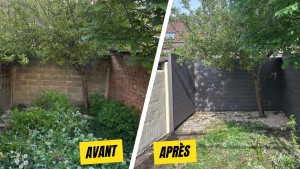 Photo de galerie - Habillage des murs en composites.