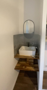 Photo de galerie - Pose de vasque et création d'un point d'eau